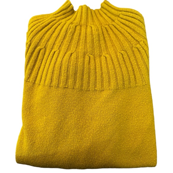 Anthropology, turtleneck long sleeve knit sweater in mustard, yellow  size xs - Picture 6 of 6